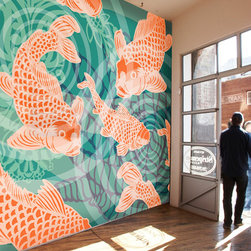 Koi Fish Mural- POZdesigns - Wallpaper