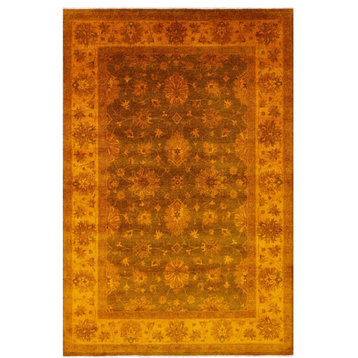 6' 6" X 10' 0" Persian Tabriz Handmade Wool Rug - Q14296