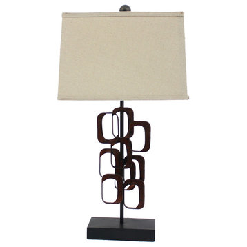 13" x 15" x 31" Bronze Traditional Table Lamp