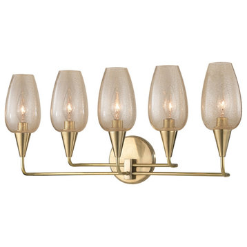 Hudson Valley Longmont 5-LT Wall Sconce 4705-AGB - Aged Brass