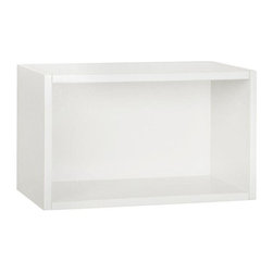 Rectangle Decorative Floating Shelf in Pearl White - Storage Cabinets