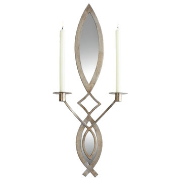 Cyan Design Exclamation Wall Candleholder, Mystic Silver