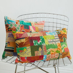 patchwork sari cushion - Scatter Cushions