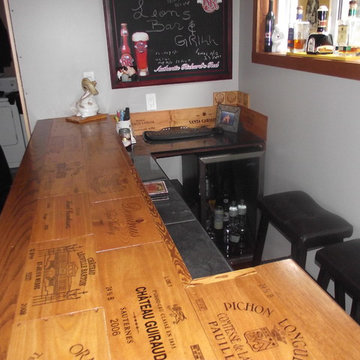 Bar Top with Wine Crate Panels