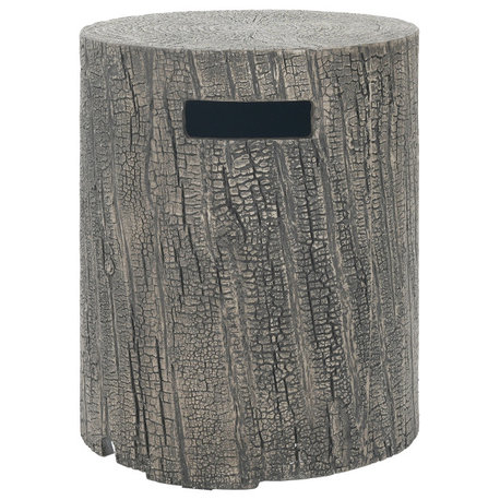 GDF Studio Yetta Outdoor MGO Propane Tank Holder, Light Gray