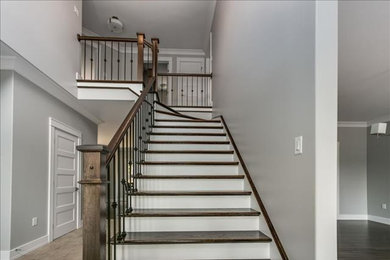 Inspiration for a modern staircase remodel in Other
