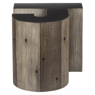 Resource Decor Alphabet Side Table, Letter J - Rustic - Side Tables And ...