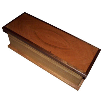 Long Ash and Cherry Wood Decorative Box