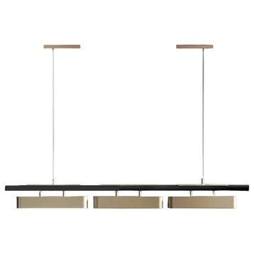 Modern Simple Minimalistic LED Chandelier, 3 Heads, Warm Light