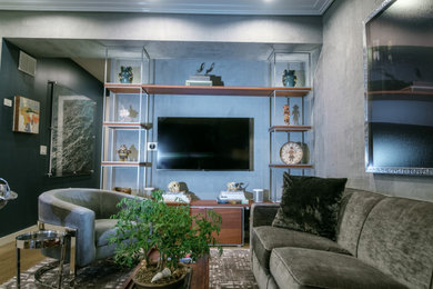 Inspiration for a contemporary living room remodel in DC Metro