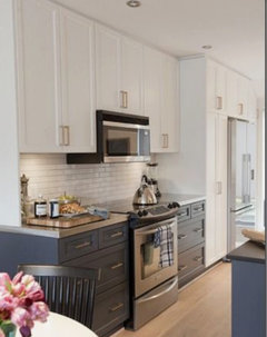 Will two-tone cabinet colors work in a galley kitchen?