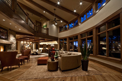 Inspiration for a transitional living room remodel in Salt Lake City