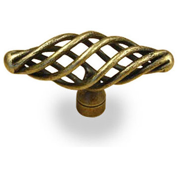Wrought Iron - Knob - Antique Brass, CENT44002-ABM