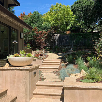 Oak Tree Setting With Hillside Views, Landscape Renovation, Northern California
