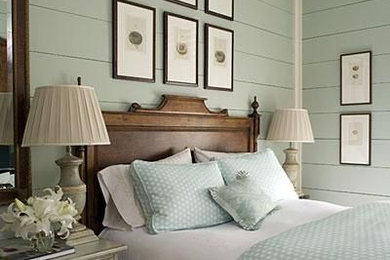 Example of a beach style bedroom design in New York