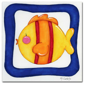 Maureen Lisa Costello 'Favorite Pets Fishy' Canvas Art, 14" x 14"