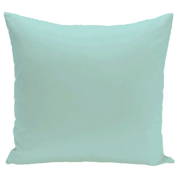 Solid Print Pillow, Aqua, 18"x18"