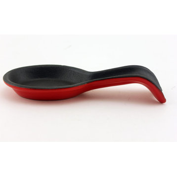 Cast Iron Spoon Rest, Red