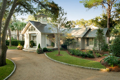 Transitional exterior home idea in Atlanta