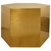 Hexagon Durable Iron Modular Coffee Table, Brushed Gold