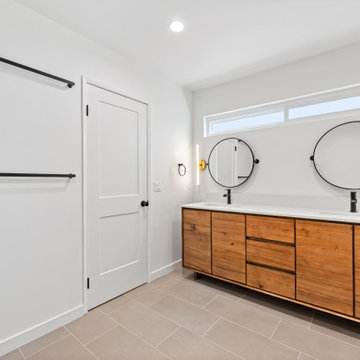 Natural Harmony: Cohesive Kitchen and Bathroom Remodel in Silver Lake