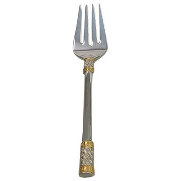 Wallace Sterling Silver Golden Aegean Weave Cold Meat Fork