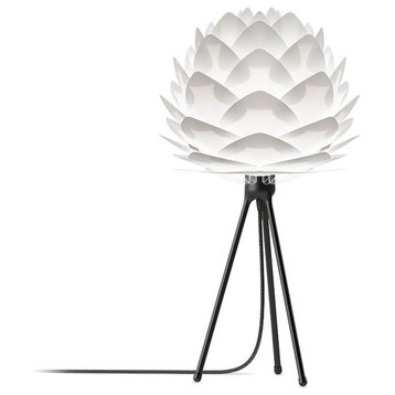 Silvia 24" H Table Lamp, Black/White