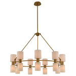Kalco - Harlowe 40x30" 18-Light Transitional Chandelier by Kalco - From the Harlowe collection  this Transitional 40Wx30H inch 18 Light Chandelier will be a wonderful compliment to  any of these rooms: Dining Room; Bedroom; Kitchen; Foyer