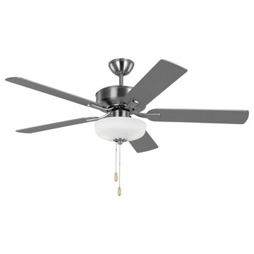 Linden LED 52'' Ceiling Fan, Brushed Steel