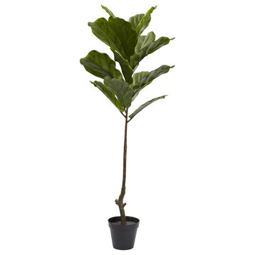4' Fiddle Leaf Tree UV Resistant, Indoor and Outdoor