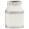 Farmhouse White Metal Decorative Jars 98482