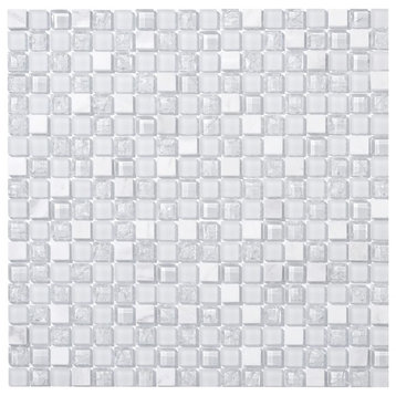12"x12" Icy Cube Mosaic, Set of 10