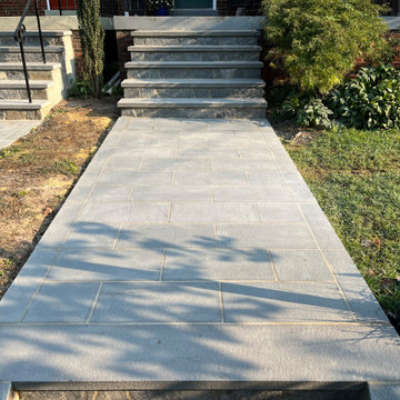 Running Bond Blue & Diamond Pattern Full Color Flagstone Walkways- Tenleytown DC
