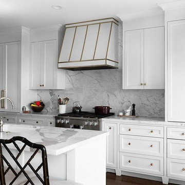 White Custom Metal Range Hood