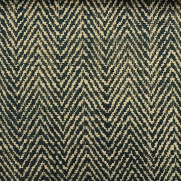 Shelby Textured Small Scale Chevron Pattern Upholstery Fabric, Indigo