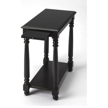 Devane Black Licorice Chairside Table