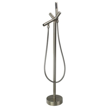 Transolid T4230-BN Duvall Floor Tub Filler with Hand Shower, Brushed Nickel