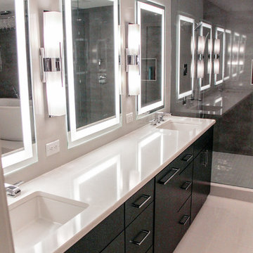 Modern Bathroom Update Done In A Charcoal Stain