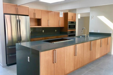 Example of a minimalist kitchen design in San Francisco