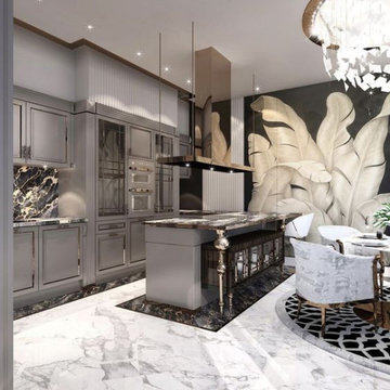 Opulent Marble Kitchen - Mayfair