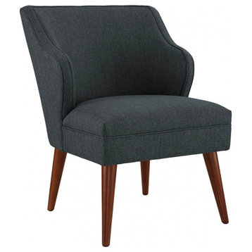 Ivy Gray Upholstered Fabric Armchair