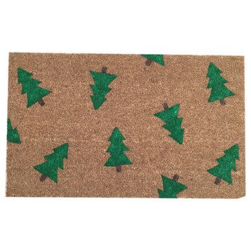 Hand Painted "Holiday Tree" Doormat, Only Trees