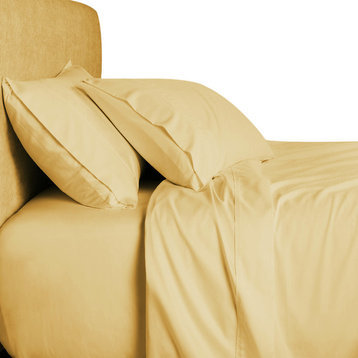 8-Piece Silky Viscose From Bamboo Gold, King Down Alternative Comforter