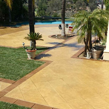 Stamped Concrete Pool Deck