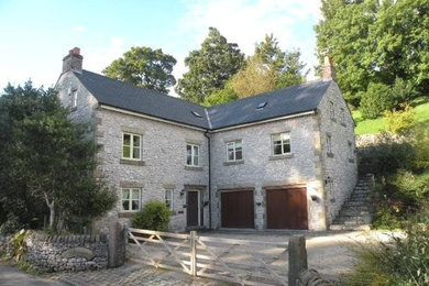 Design ideas for a rustic house exterior in Other.
