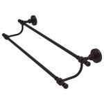 Allied Brass - Retro Wave 18" Double Towel Bar, Antique Bronze - Add a stylish touch to your bathroom decor with this finely crafted double towel bar. This elegant bathroom accessory is created from the finest solid brass materials. High quality lifetime designer finishes are hand polished to perfection.
