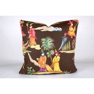 Chinoiserie Fire 90/10 Duck Insert Pillow With Cover, 22x22