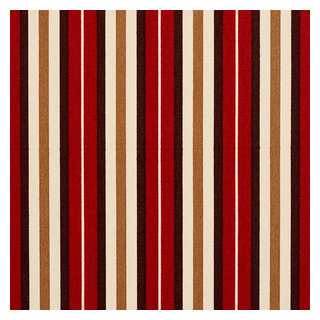 Kovi Fabrics Red Burgundy Toile Linen Upholstery Fabric by The Yard