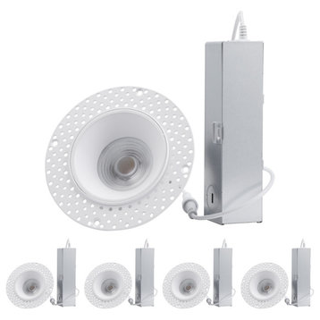 5CCT Commercial Trimless 3" LED Recessed Light With J-Box, Dimmable