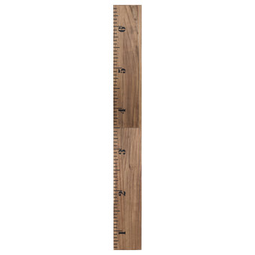 Growth Chart 6.5' Wood Wall Ruler, Rustic Brown